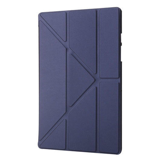 For Samsung Galaxy Tab A9+ TPU Deformation Multi-Fold Leather Tablet Case(Navy Blue) by bashfashion