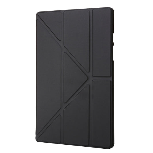 For Samsung Galaxy Tab A9+ TPU Deformation Multi-Fold Leather Tablet Case(Black) by bashfashion