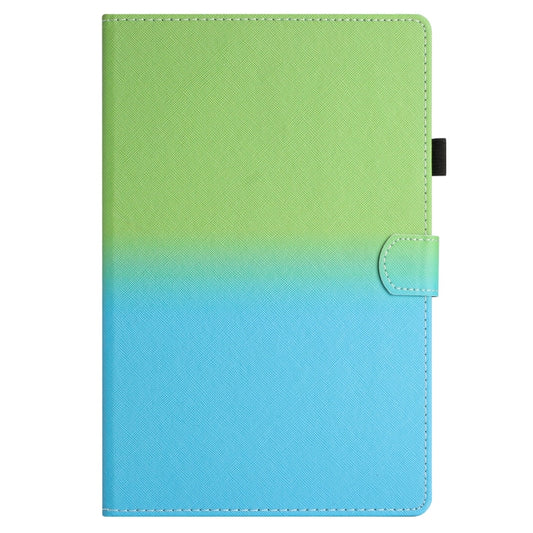 For Samsung Galaxy Tab A11+ / A9+ Stitching Gradient Smart Leather Tablet Case(Green Blue) by bashfashion