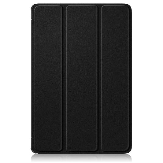 For Lenovo Tab 10.1 2025 Custer Texture 3-Fold Holder Leather Smart Tablet Case(Black) by bashfashion