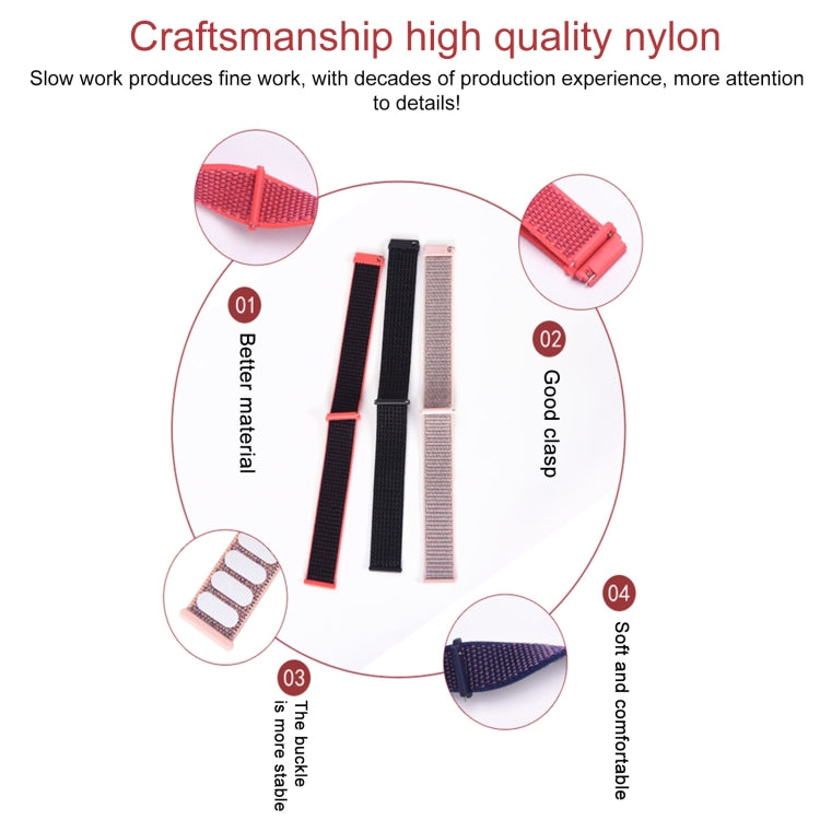 18mm Universal Nylon Loop Watch Band(Starlight Powder) by bashfashion