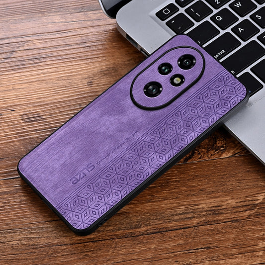 For Honor 200 AZNS 3D Embossed Skin Feel Phone Case(Purple) by AZNS