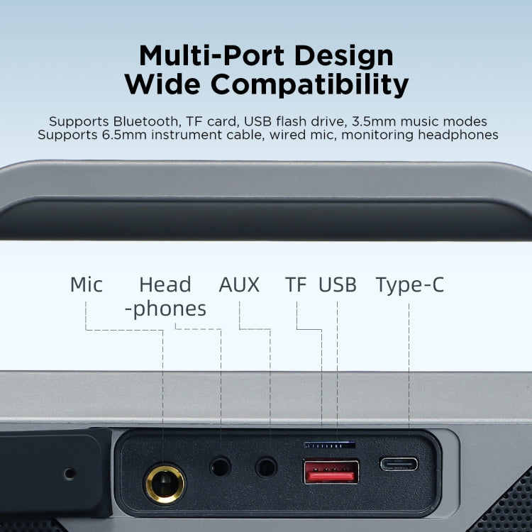 JOYROOM JR-MW03 Pies Series Party Double Microphone Bluetooth Speaker by JOYROOM