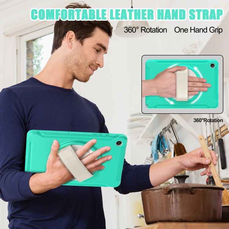 For Samsung Galaxy Tab A9+ / X210 Spider Wheel Silicone Hybrid PC Tablet Case(Mint Green) by bashfashion