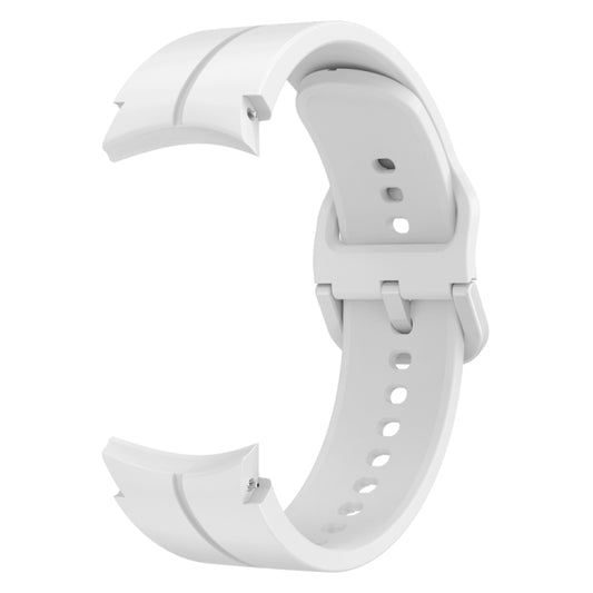 For Samsung Galaxy Watch 6 / 6 Classic Colorful Buckle Silicone Watch Band(White) by bashfashion