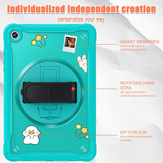 For Samsung Galaxy Tab A9+ X210/X215 Powerful Sailor Hand Grip Heavy Duty Hybrid Tablet Case with Strap(Light Blue) by bashfashion