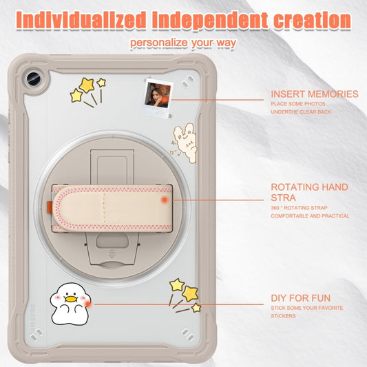 For Samsung Galaxy Tab A9+ X210/X215 Powerful Sailor Hand Grip Heavy Duty Hybrid Tablet Case with Strap(Khaki) by bashfashion