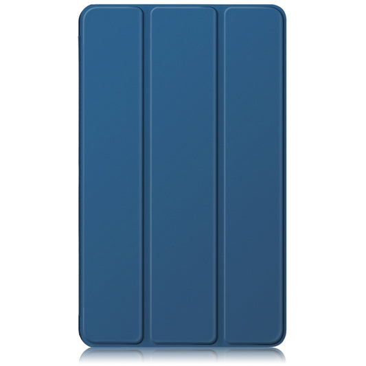 For Samsung Galaxy Tab A11 / A9 Acrylic 3-folding Solid Color Smart Leather Tablet Case(Blue) by bashfashion