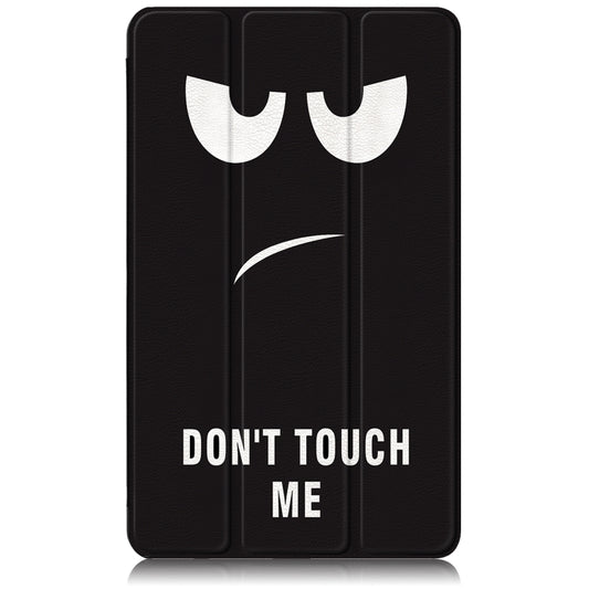 For Samsung Galaxy Tab A11 / A9 Acrylic 3-folding Painted Leather Tablet Case(Big Eyes ME) by bashfashion