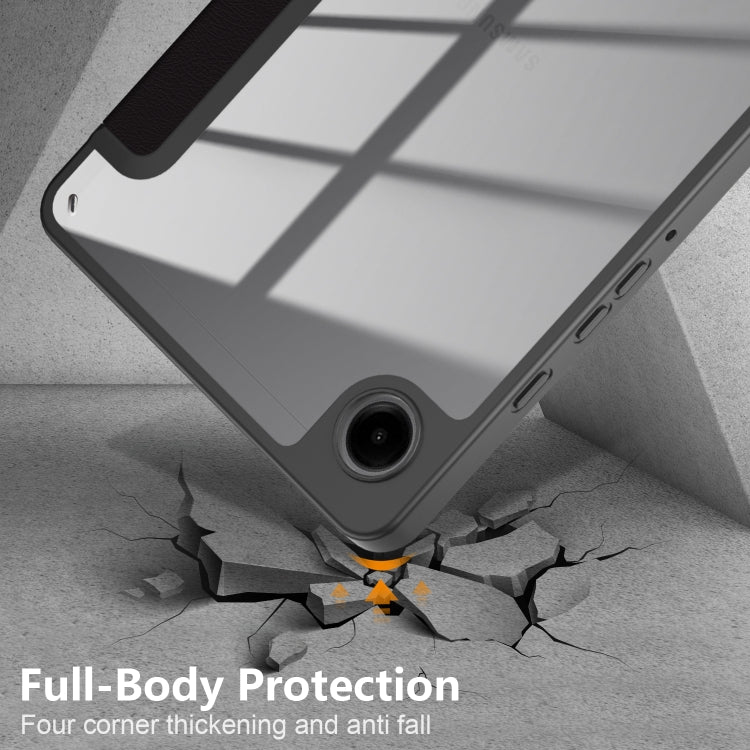 For Samsung Galaxy Tab A11 / A9 Acrylic 3-folding Painted Leather Tablet Case(Big Eyes ME) by bashfashion