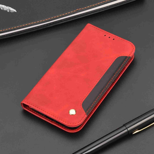 For Samsung Galaxy S24+ 5G Skin Feel Splicing Leather Phone Case(Red) by bashfashion