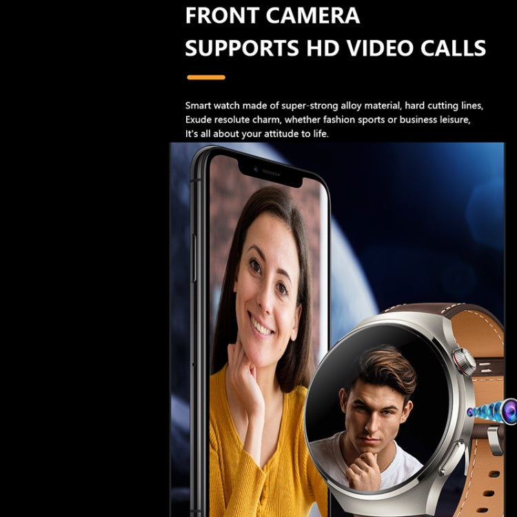 1.53 inch Front Camera Smart Watch Support AI Voice / SIM Card, Specification:2GB+32GB(Silver) by bashfashion