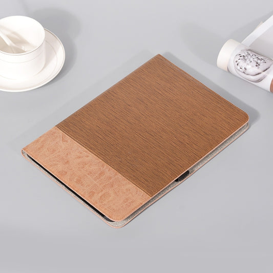 For Samsung Galaxy Tab S9 FE Cross Texture Stitching Leather Tablet Case(Light Brown) by bashfashion