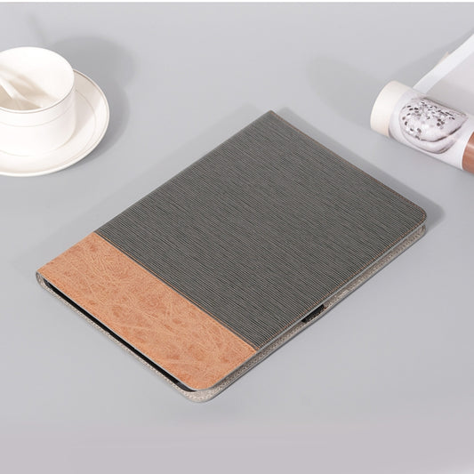 For Samsung Galaxy Tab S9 FE Cross Texture Stitching Leather Tablet Case(Dark Grey) by bashfashion