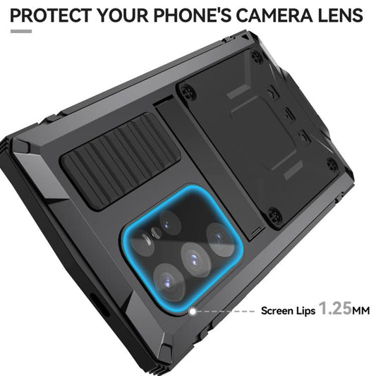 For Samsung Galaxy S25 Ultra 5G R-JUST Life Waterproof Dustproof Shockproof Phone Case(Black) by R-JUST