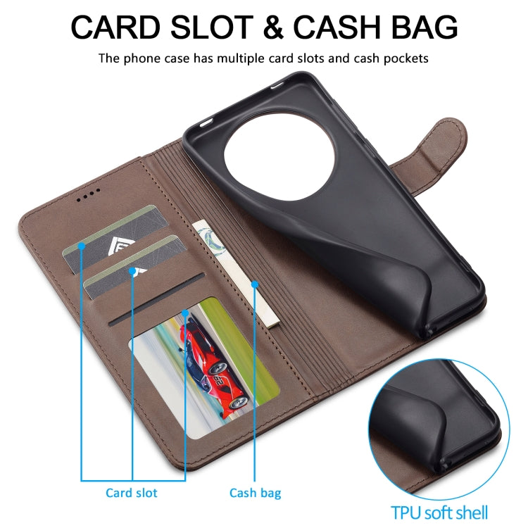 For Huawei Mate 60 Pro / 60 Pro+ LC.IMEEKE Calf Texture Leather Phone Case(Coffee) by LC.IMEEKE