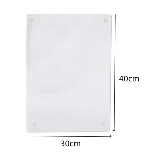 Transparent Acrylic Rectangular Cutting Board with Anti-Slip Mat, Size: 40x30x0.3cm by bashfashion