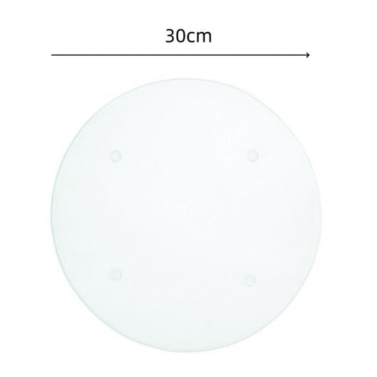 Transparent Acrylic Round Cutting Board with Anti-Slip Mat, Size: 30x30x0.3cm by bashfashion