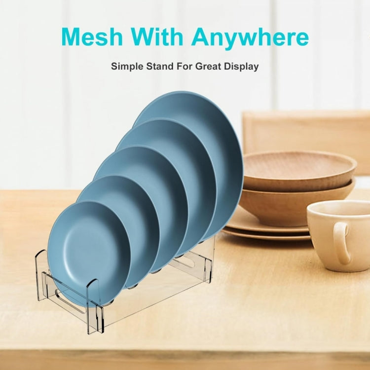 Acrylic Removable Plate Storage Rack Multi-layer Dish Drainer, Size:26.7 x 15.3 x 14cm by bashfashion