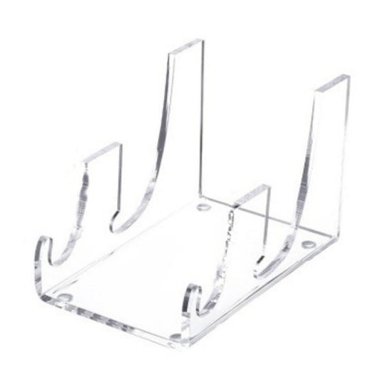 Single Pack Acrylic Transparent Plate Storage Rack Tableware Display Stand by bashfashion