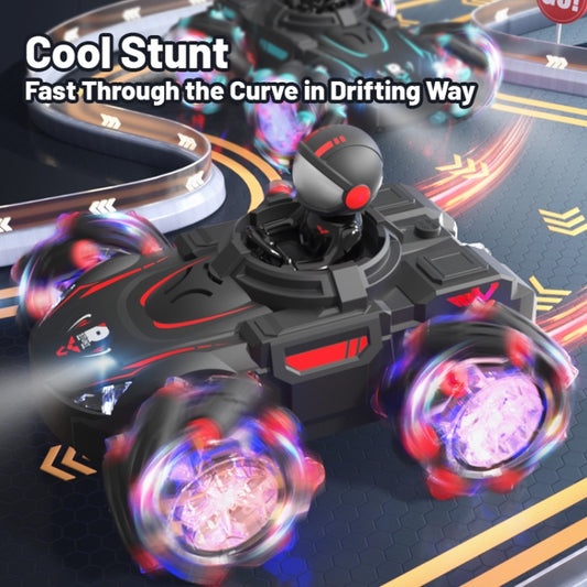 Q169 2.4G Magic Color Projection Stunt Remote Control Car(Black Red) by bashfashion