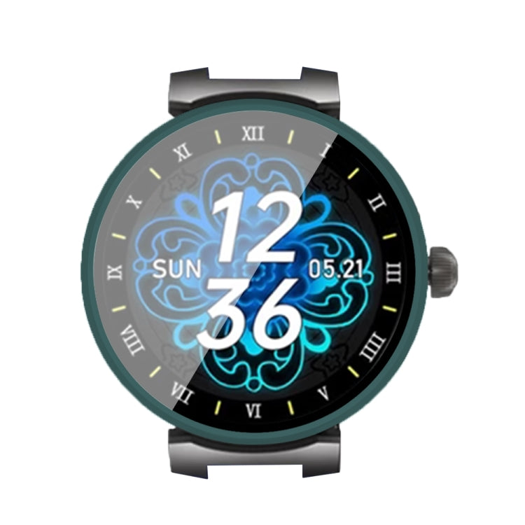 For Aigo GTV2 PC + Tempered Film Integrated Watch Protective Case(Dark Green) by bashfashion