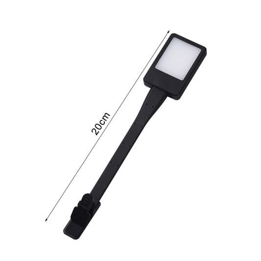 LED Reading Light Clip Book USB Charging Mini Bedside Learning Lamp(Black) by bashfashion