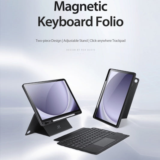 For Samsung Galaxy Tab A9+ DUX DUCIS DK Floating Magnetic Keyboard Leather Tablet Case(Black) by DUX DUCIS