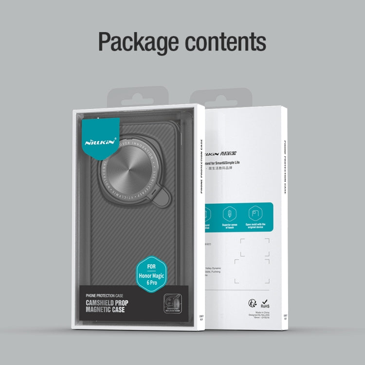 For Honor Magic6 Pro NILLKIN CamShield Prop MagSafe Magnetic PC Phone Case(Black) by NILLKIN