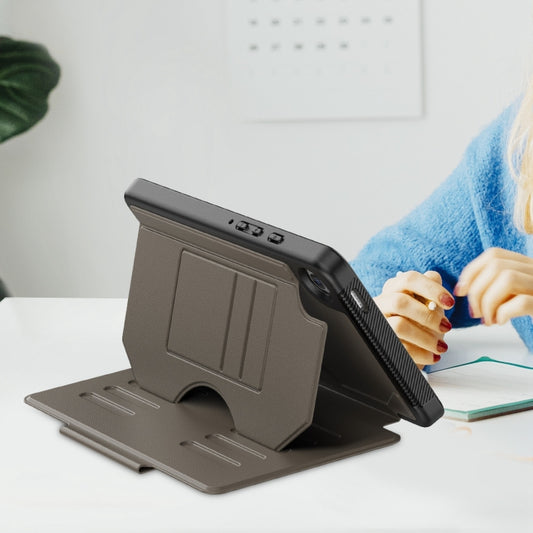 For Samsung Galaxy Tab A11 / A9 Notebook Magnetic Leather Tablet Case(Brown) by bashfashion