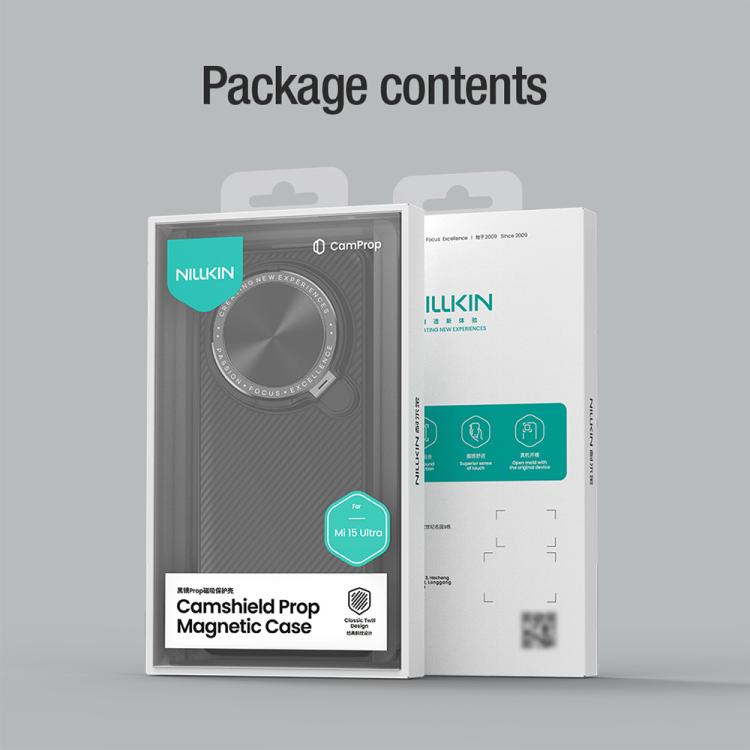 For Xiaomi 15 Ultra NILLKIN Black Mirror Prop CD Texture Mirror Precise Hole MagSafe Magnetic Phone Case(Black) by NILLKIN