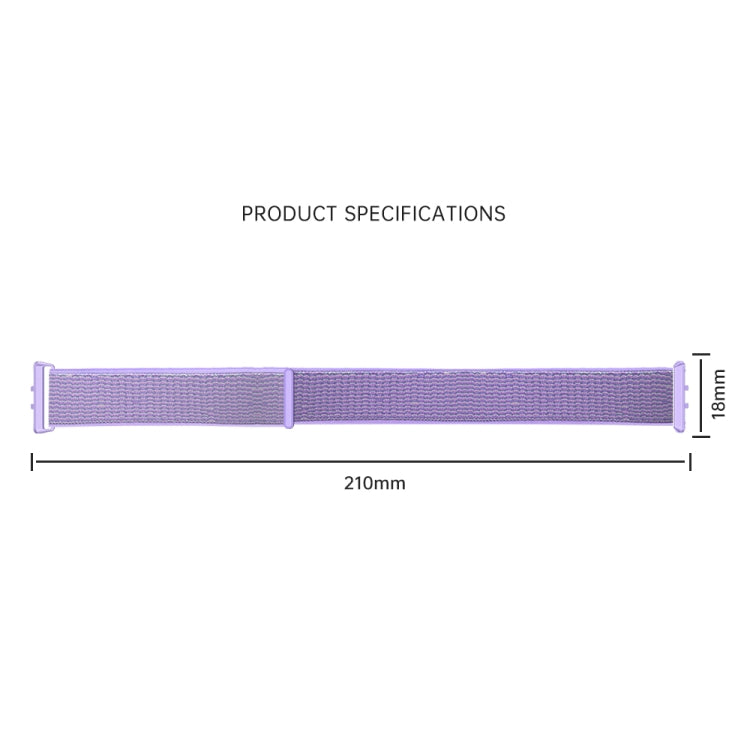 For Samsung Galaxy Fit 3 Woven Nylon Loop Watch Band(Purple) by bashfashion