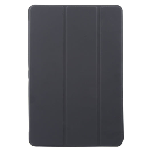 For Lenovo Tab P12 12.7 2025 Tri-fold Silicone Leather Tablet Case(Black) by bashfashion