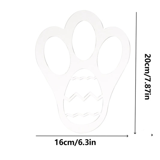 Acrylic Easter Bunny Footprint Template, Style:Single Footprint by bashfashion