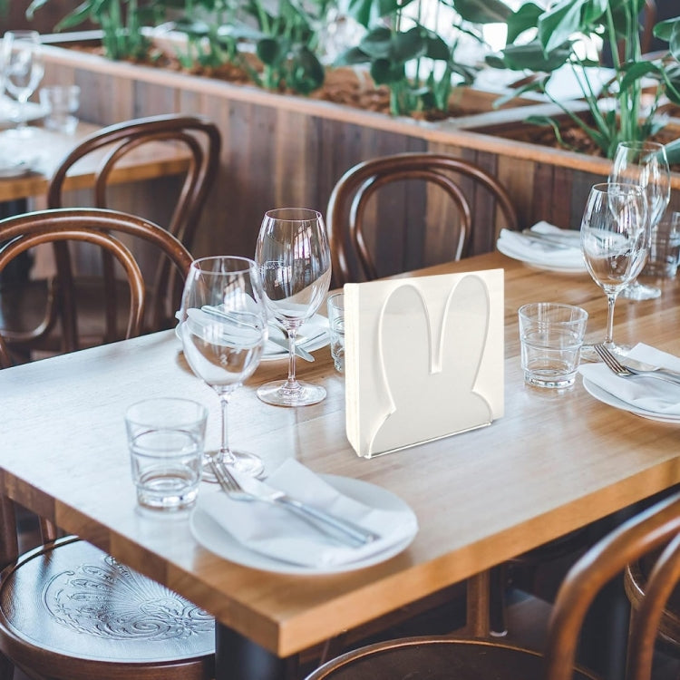 Acrylic Easter Bunny Ears Shape Napkin Storage Rack by bashfashion