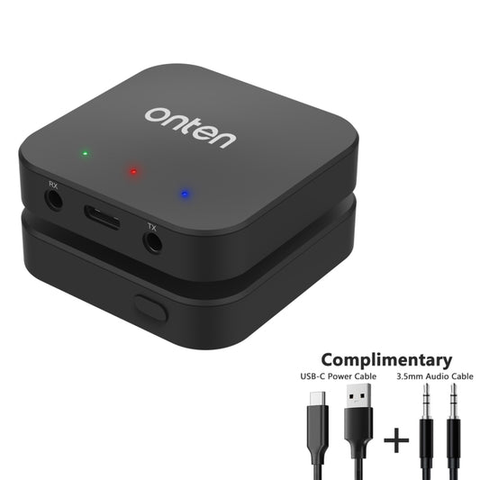 ONTEN OTN-BT102 2 in 1 Wireless Bluetooth Audio Receiving / Transmit Adapter by Onten