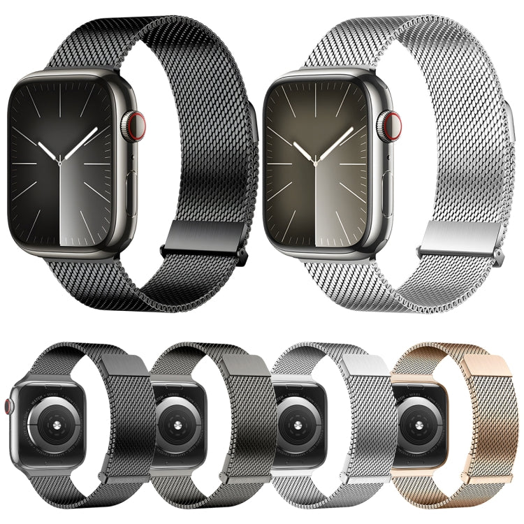 For Apple Watch Series 6 44mm DUX DUCIS Milanese Pro Series Stainless Steel Watch Band(Gold) by DUX DUCIS