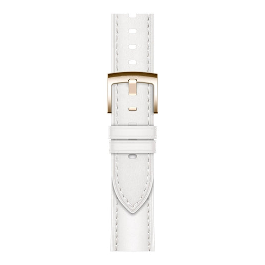 For Huawei Watch GT 4 18mm Genuine Leather Watch Band(White) by bashfashion