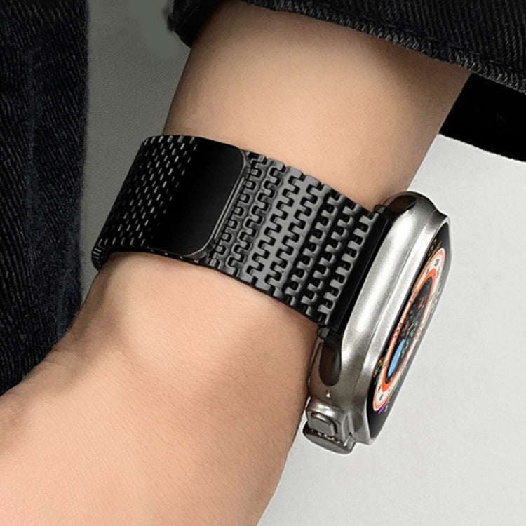 For Apple Watch Ultra 49mm Milanese Loop Magnetic Clasp Stainless Steel Watch Band(Silver) by bashfashion
