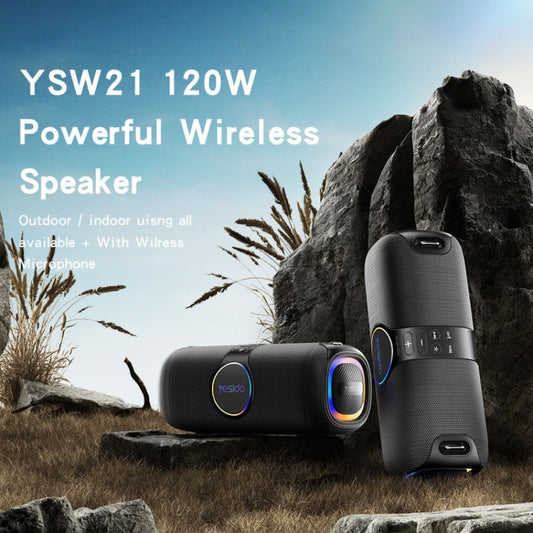 Yesido YSW21 Outdoor Portable Wireless Bluetooth Speaker with Microphone(Black) by Yesido