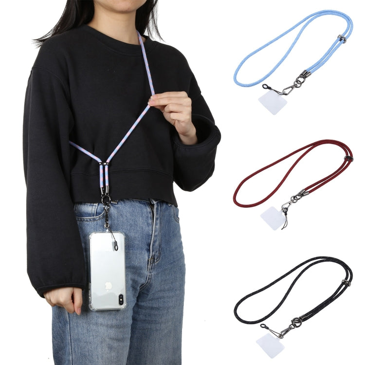 Flash Buckle Crossbody Mobile Phone Long Lanyard(Black Red) by bashfashion