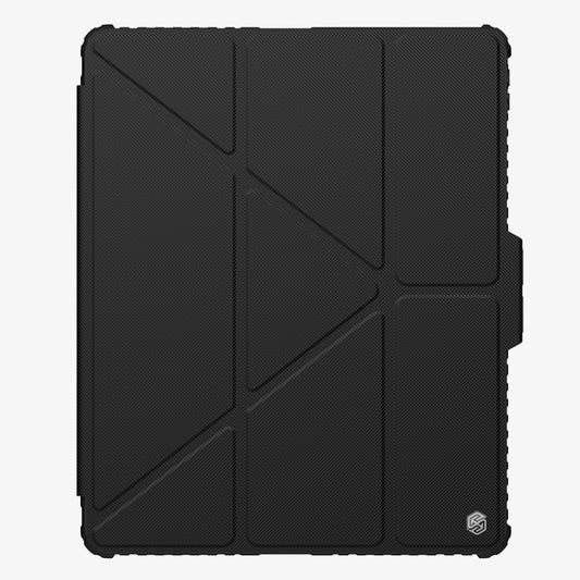 For iPad Pro 13 2025 / 2024 NILLKIN Bumper Pro Multi-angle Folding Style Tablet Leather Case(Black) by NILLKIN