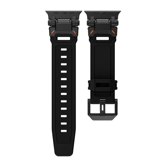 For Apple Watch Series 7 45mm Explorer TPU Watch Band(Black Black) by bashfashion