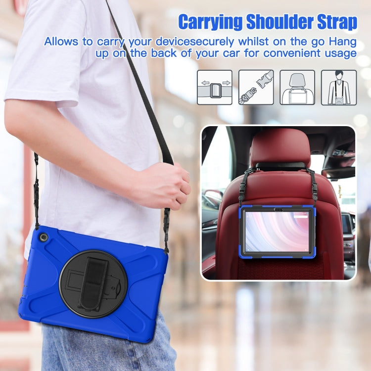 For Amazon Kindle Fire HD10 2023 Silicone Hybrid PC Full Body Tablet Case(Blue) by bashfashion