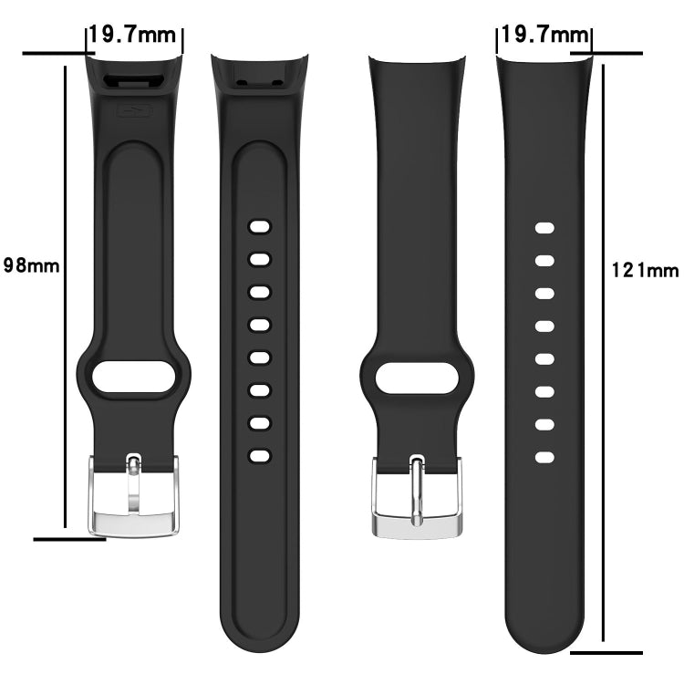 For Mambo Band 6S Solid Color Silver Buckle Silicone Watch Band(White) by bashfashion