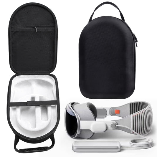 For Apple Vision Pro EVA Cloth Velvet Handle Waterproof Host Storage Bag(Black) by bashfashion