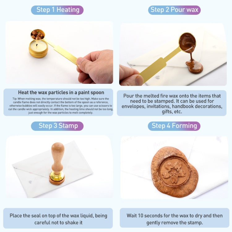 AS303 European Style Fire Paint Seal Stamp Furnace DIY Handbook Sealing Tool(Random Color) by bashfashion