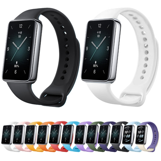 For Honor Band 9 Solid Color Silicone Watch Band(Dark Red) by bashfashion