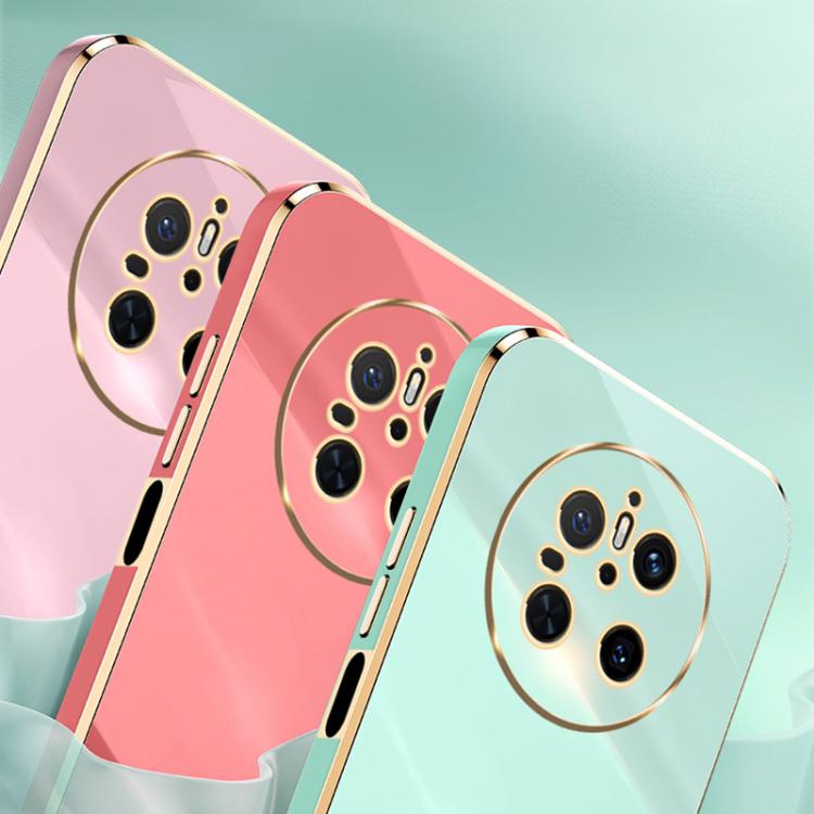 For Huawei Mate 70 XINLI Straight 6D Plating Gold Edge TPU Phone Case(Celestial Blue) by XINLI