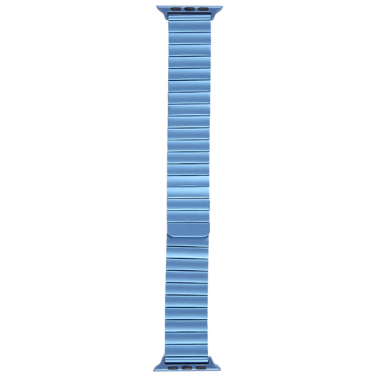 For Apple Watch Ultra 2 49mm Bamboo Stainless Steel Magnetic Watch Band(Blue) by bashfashion